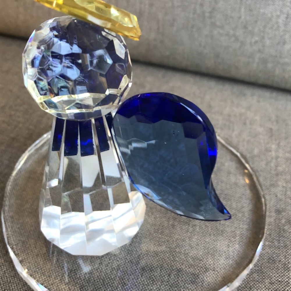 PartyLite Crystal Angel with Blue Wings and Gold Halo - Picture 4 of 8